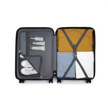 Hard-Shell Luggage Set | 20-Inch Carry-On (Cabin), 24-Inch Medium Checked Bag, 28-Inch Large Checked Bag | ABS+PC, 360° Quiet Wheels, Combination Lock | For Holidays, Business, Family & Weekends - Green - View 6