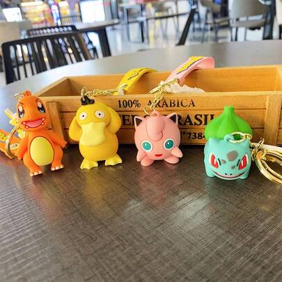 pokemon 宝可梦背包挂饰、钥匙扣、可爱卡通毛绒玩偶、汽车钥匙链、包包挂件、小礼物