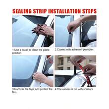 Gioăng cao su chữ T 19/14mm cho kính chắn gió ô tô, keo dán cao su ô tô, gioăng bảo vệ cho cửa sổ. - Gioăng cửa ô tô - Xem 5