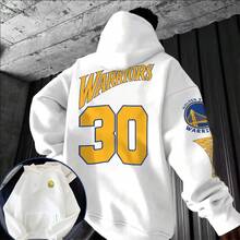 Custom LA Streetwear Basketball Hoodie Kangaroo Style - Chiến binh Branco - Xem 3