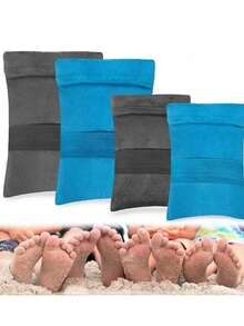 1 pièce Brosse de plage, Sac de retrait du sable, Équipement de plage pour le retrait du sable corporel, Gants, Sac de retrait du sable, Sac à poudre, Accessoires essentiels pour les vacances à la plage et le camping (à l'exclusion de la poudre de talc), Accessoires de voyage, Essentiels d'été - A - Voir 3