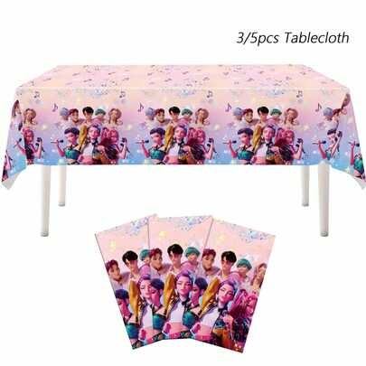 Hunting Music Theme Disposable PVC Tablecloth, Suitable For Birthday Party Decoration