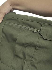 Men's Tactical Pants With Multiple Pockets, Multi-Pocket Design For Hiking & Outdoor Adventures, Camping Gear - 綠色 - 查看 9