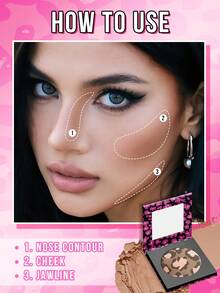MISSLYN 1pc Look At Her Blush Powder,Dual-Color Bronzing Blush, Highly Pigmented Long-Lasting Non-Fading Lightweight Blush Powder,Natural Glow Face Makeup For Daily Wear,Party & Y2K Looks,Valentine's Day Gift,Vegan & Cruelty-Free - #3 Wild Spirit - View 5