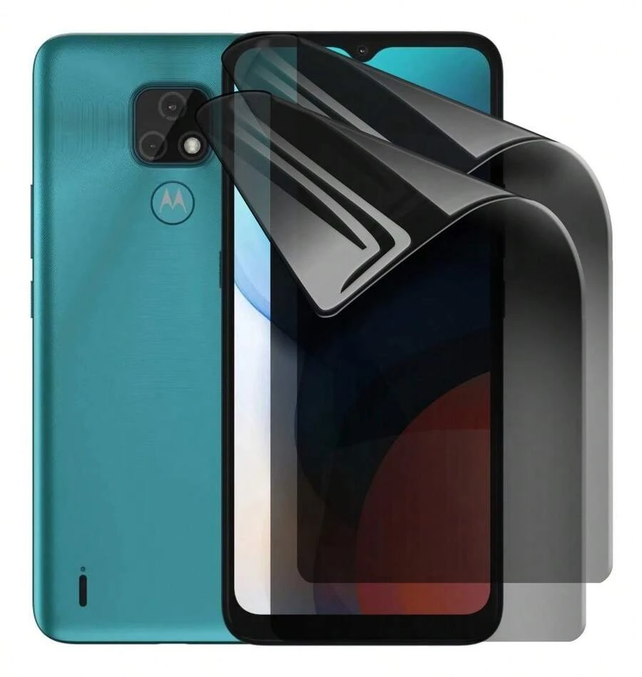 Moto E7 - 2 Micas Hidrogel Diferentes acabados - Privacidad - Ver 1