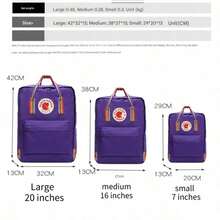 Unisex Backpack, Waterproof Outdoor Backpack, Spacious School Backpack For Everyday Use, Leisure And School - 酒紅色 - 查看 5