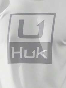 Summer Clothes Men'S Lightweight HUK Graphic T-Shirt - Breathable & Stylish, Casual Round Neck Tee With Unique Print Design, Perfect For Casual Attire Summer Outfits For Women Summer Clothes - 白色 - 查看 5