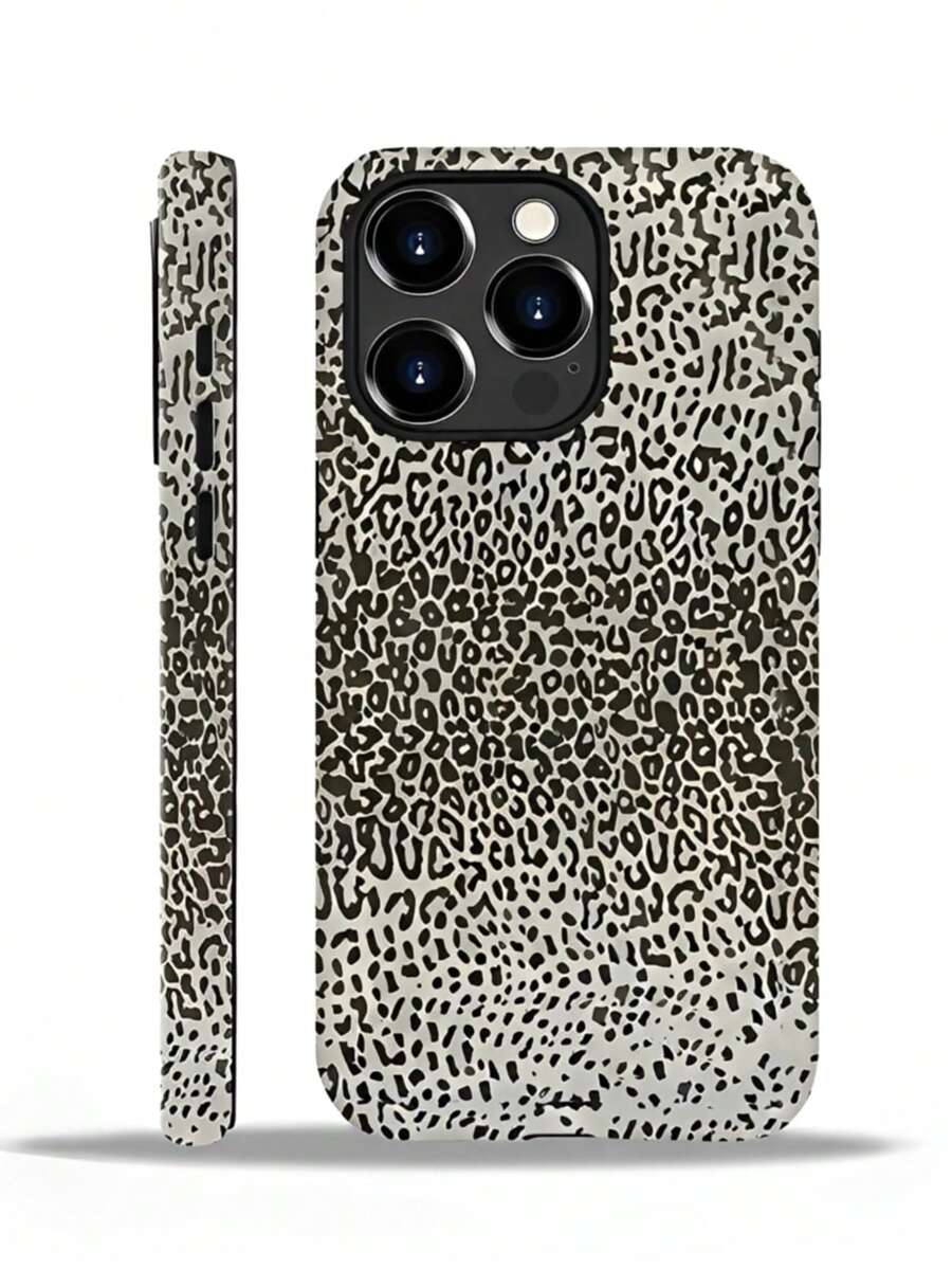 Irregular Leopard Print Spots Two-In-One Matte Texture Phone Case Suitable For Compatible With Iphone16, 15, 14, 13, 12, 11, PRO MAX,PLUS,As Well As , Galaxy S21/22/23/24/25 Ultra/FE+,NOTE20 Ultra,A71/56/55/54/53/52/36/34/26/25/23/16/15/14/13/06 - 彩色 - 查看 1