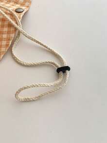 1 pieza Sombrero de ala ancha para protección solar, gorro cubo rayado de verano para mujer para senderismo, trekking al aire libre, camping, visera para el sol - Cordón de punta plana - Ver 5