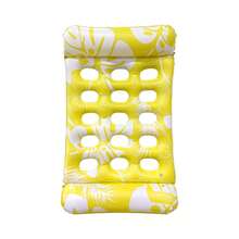 1 pieza Cama flotante con forma de caparazón de tortuga inflable, material de PVC, flotador inflable portátil para adultos adecuado para playa, piscina, fiesta y recreación acuática - Sillón reclinable flotante con agujero de hoja de monstera corta - Ver 15