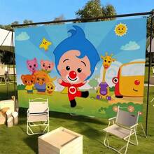 Cartoon Flag Cute Wall Tapestry For Art Science Fiction Room Home Decor Wall Hanging Banner P-PlimS Cute P-PlimS Art Room Decor Decoration - 彩色 - 查看 3