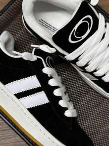 Women's/Men's Traditional Flat Sole Basic Athletic Street Shoes - 黑色 - 查看 6
