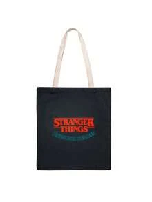 1pc Stranger Things Official Netflix Reusable Shopping Bag, Made Of Polyester Fiber, Featuring Characters Like Demogorgon, Eleven, Mike, Dustin, Will, Lucas, Shoulder Bag For Daily Use, Suitable As Gift For Friends And Family - A - View 9