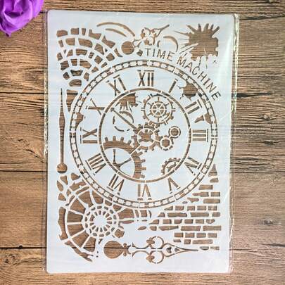 21.0 X 29.7 Cm Reusable Clock Template, For Painting, Scrapbooking, Crafting, Home Decor, Furniture