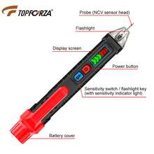 TOPFORZA 1pc Non-Contact Voltage Tester, AC Voltage Detector, Non-Contact Electrical Tester, 12-1000V/48-1000V Dual Range, Neutral/Live Wire Detection - Black - View 8