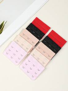 Multi-Pack Plus Size Women's Adjustable Bra Extender, With Extended Hook And Three-Row Elastic Buckle, Suitable For Bra Extender - Multicolor - View 12