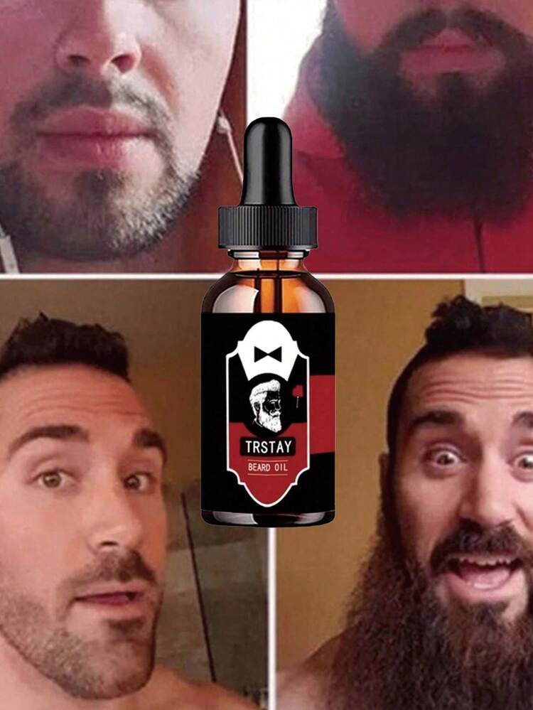 Organic Vitamin E Beard Growth Oil For Men Deep Nourishment Strengthens Mustache Prevents Itchiness And Dryness Natural Care Solution - 多色的 - 查看 5