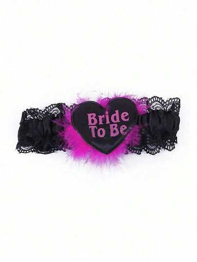 1 pieza Liga nupcial, Conjunto de decoración de boda - Accesorios de boda y nupciales. Una opción dulce para el Día de San Valentín. Liga blanca sexy para el muslo, accesorio para la pierna/Celebración de la boda/Novia/Fiesta de soltera/Regalo para dama de honor
