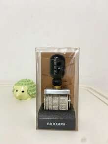 1 件复古日期印章，适用于剪贴簿，Zakka 风格仿邮戳效果，木制印章，滚轮印章 - 彩色 - 查看 13