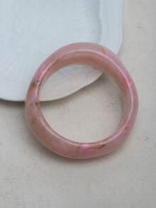1pc Retro Minimalist Fashionable Geometric Resin Wide Bangle, Suitable For Daily Wear - Multicolor - View 25