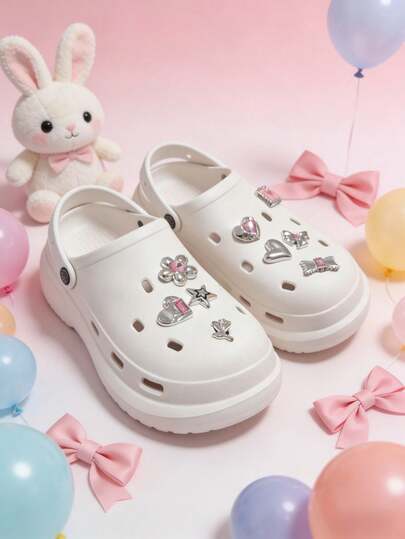 9 piezas Flores de zapato estilo Y2K, lazos de plástico con gemas brillantes, rhinestones y perlas para decoración de zapatos DIY para mujeres, recuerdos de fiesta