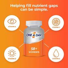 ONE A DAY Multivitamin For Women 50 And Over Tablets, Womens Multivitamin 50 Plus With Vitamins D, C, E, Zinc & Biotin, Daily Vitamins For Woman 50+, 100 Ct (Packaging May Vary) - 175 片裝(1 包) - 查看 4