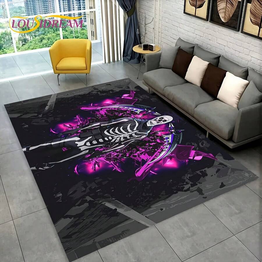3D Game F-Fortnite Cartoon Rug Carpet For Living Room Bedroom Home Decor, Floor Mat Non-Slip Decoration For Sofa Doormat Gift Kid - Shape - View 1