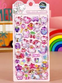 Hình dán 3D kiểu Nhật Bản bằng nhựa epoxy trong suốt, hình dán hoạt hình dễ thương dành cho trẻ em. - Nhiều màu - Xem 1