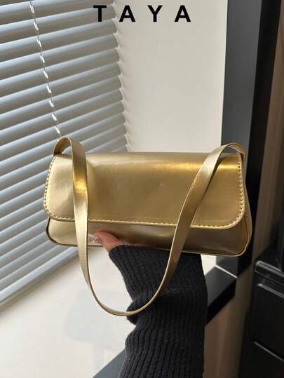 Fashionable Minimalist Casual PU Leather Underarm Bag. Suitable For Shopping, Wallet, Students, Young Women, And Career Women. Ideal For Office, School, Work, Business, Commuting, Outdoor Activities, Travel And Picnics.