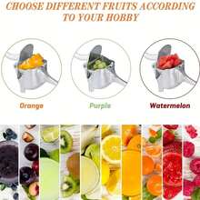 Manual Juicer, Lemon Squeezer, Multi-Function Manual Juice Press, Fruit Juice Squeezer Clip - Silver - View 7