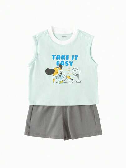 Balabala Conjunto de 2 camisetas para bebé, adorable, suave, transpirable y cómodo, atuendo diario de verano lindo 2026