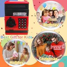 Piggy Bank For Kids, ATM With Fingerprint And Password Money Box, Money Savings Box Mini Coin Bank Toys, With Music Features, Birthday Gifts Piggy Bank For Boys Girls 3+ - Multicolor - View 7