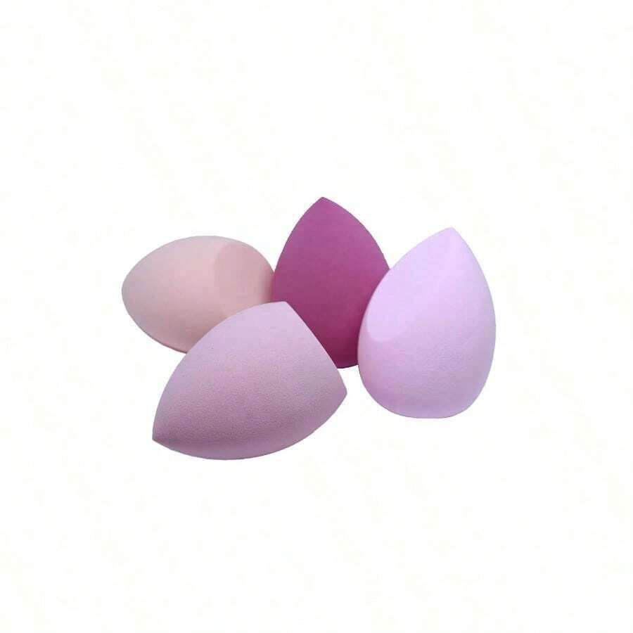 4PCS Makeup Sponge Set Includes A Beauty Blender Sponge For Foundation Blending, Suitable For Liquid, Powder, And Cream Products. It Is Latex-Free And Comes In Multiple Colors. - 粉色 - 查看 1