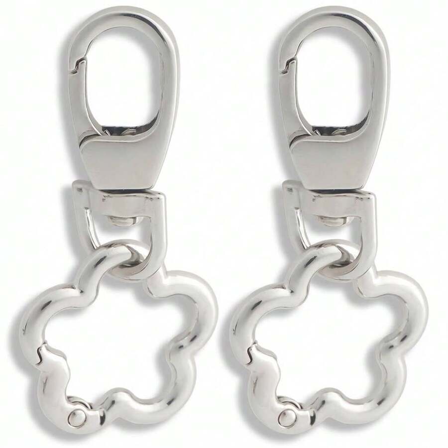 2pcs Rotating Clasp, Double-Ended Rotating Spring Clasp Hook Metal Rotating Clasp Carabiner With Spring O-Ring, Suitable For Key Chain, Bag, Wallet, Lanyard DIY Crafts Bag Charm Accessories Teacher Gifts