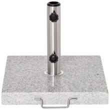 Mobile Parasol Base, 28 Kg, Marble, Stainless Steel, 42 X 42 X 36 Cm, Stable Base For Garden And Patio Parasols - 灰色 - 查看 5