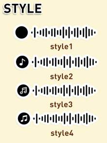 Custom Music Code Stickers, Personalized Soundwave Guitar Decals, Customized Song Wave Stickers, Customizable Music Note Decor Stickers, Ideal Mother'S Day & Musician Gift, Thoughtful Present For Family & Friends, Unique Decor For Guitars, Laptops & Journals, Memorable Custom Audio Keepsake - Style a - View 3
