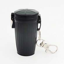 Creative Portable Ashtray With Lid For Outdoor Travel, Pocket-Sized Sealed Smoke Extinguishing Ash Box - Silver [storage Bucket] - View 5