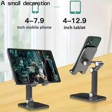 Bộ 5 giá đỡ điện thoại bằng chất liệu ABS có thể điều chỉnh, gập gọn và tháo rời, phù hợp với điện thoại thông minh/máy tính bảng từ 4.0-11.0 inch, có miếng đệm chống trượt và chống trầy xước, màu đen - Thiết kế có thể điều chỉnh, gập gọn, bền bỉ. - Nhiều màu - Xem 6