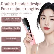 Máy cạo râu điện phiên bản nâng cấp mới, máy cạo râu điện 2 trong 1 dành cho nữ với màn hình hiển thị mức pin (phù hợp cho mọi vùng cơ thể), máy tỉa lông vùng bikini cho nữ, chống nước, chuyên dụng cho vùng bikini khô và ướt. - Mô hình nâng cấp - Xem 3