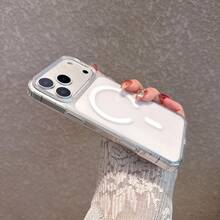 Ốp lưng điện thoại cứng trong suốt có nam châm, phù hợp với 17 Pro Max/17 Pro/17/16 Pro Max/16/16 Pro/16 Plus/11/15/15 Pro/15 Pro Max/12/13/14 Pro Max/12 Pro/12 Pro Max/13 Pro/13 Pro Max/14 Pro/14 Pro Max/14 Plus, vỏ cứng, chống ố vàng. - Lực hút nam châm trong suốt - Xem 3