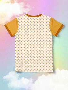 SHEIN | Care Bears Women's Cute Collaboration T-Shirt, Comfortable Wear, Versatile Daily Item - Yellow - View 2