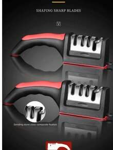 4-In-1 Knife Sharpener, High-Strength Polishing Blade, Kitchen Knife Sharpener, Suitable For Ceramic Knives, Steel Knives, And Scissors. Outdoor Knife Sharpening Tool, Kitchen Blade And Scissors Sharpening Tool, For Grinding Knives.Fine Slot For Dai - A - View 10