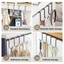 5 móc treo hình chữ S bằng thép không gỉ, không cần khoan, chịu lực cao, đa năng dùng để treo đồ trong tủ/cửa. - treo lên - Xem 4