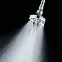 Vòi sen treo trần màu bạc - Vòi sen treo trần với 8 chế độ phun, đầu vòi sen bằng nhựa ABS, đầu vòi sen có thể điều chỉnh, thiết kế tiết kiệm nước và chống đóng cặn, đầu vòi sen dễ lắp đặt (Sản phẩm cần thiết cho phòng tắm và xe RV) - tròn - Xem 6