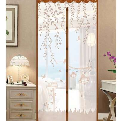 1pc Magnetic Screen Door, Self-Sealing Hands-Free Mesh Divider, Bug & Insect Proof, Pet Friendly, Automatic Closing Invisible Net For Summer Kitchen & Living Room, Classic Style