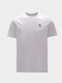 CAMEL CROWN Men's Outdoor Sports T-Shirt, Short Sleeve Top, Comfortable Breathable Quick-Dry, Suitable For Spring & Summer Wear - Cold Moon Gray - View 3