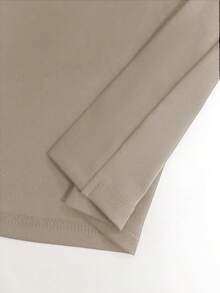 Bộ đồ nữ 3 món màu trơn thường ngày: Áo khoác/áo cardigan + Áo không tay cổ tròn + Quần ống đứng cạp chun, chất liệu mềm mại, co giãn, dáng rộng thoải mái, thanh lịch cho mùa xuân/thu/đông. - màu sắc - Xem 8