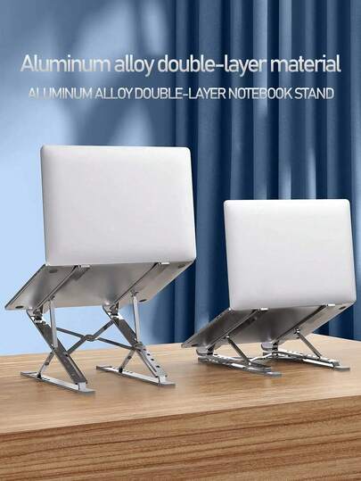 N8 N3 Aluminum Alloy Adjustable Laptop Stand | Portable & Foldable Laptop Holder | Stable & Durable Laptop Accessories | Excellent Heat Dissipation For Long Use | Adjustable Height & Angle, Ideal For Office, Home & Travel | Foldable & Lightweight Design, Perfect For On-The-Go | Ergonomic Laptop Stand, Stylish & Functional For Every Laptop User