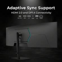 DECO 49 Curved Ultrawide Monitor DQHD 5120x1440, 120Hz, 65W USB-C, KVM, HDR - 查看 5
