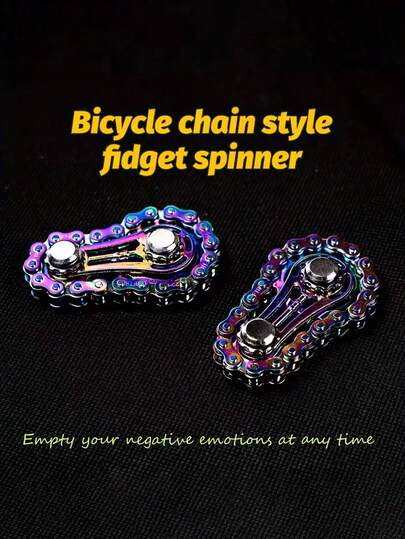 Xích xe đạp - Đồ chơi để bàn bằng thép không gỉ CNC không gây tiếng ồn, thích hợp cho người lớn | Đồ trang trí phong cách Steampunk, giúp giảm căng thẳng và tăng khả năng tập trung (Sử dụng trong văn phòng) (Đồ sưu tầm nghệ thuật cơ khí)
